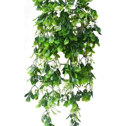 Artificial 5 Prongs Star Flower Wall Hanging Rattan Ivy Leaf Set Decoration Wall Hanging Decorative Flower Plastic Grass