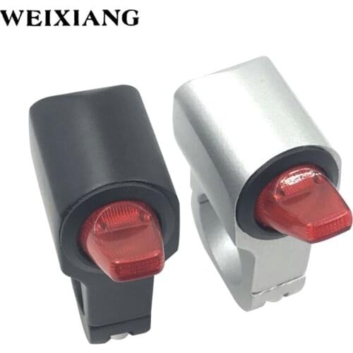 7/8" 22mm Push Button Motorcycle Handlebar Mount Control Switch Headlight Brake Fog Hazard Light Switch Button Red LED Light