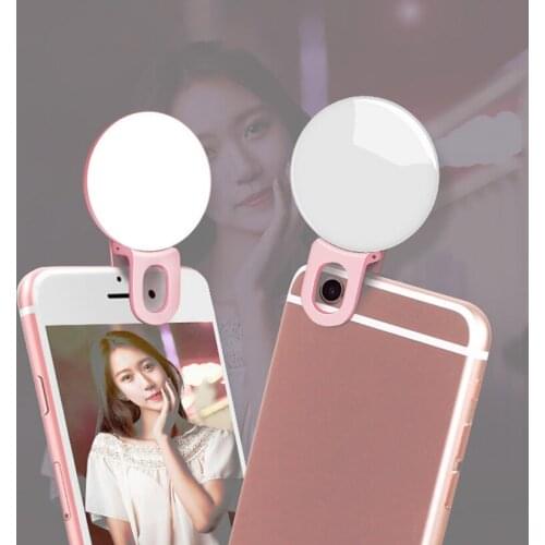 Selfie Ring Lights LED Circle Light, 3 Light Modes, Clip On Rechargeable for Cell Phone Laptop Photography Video Lighting