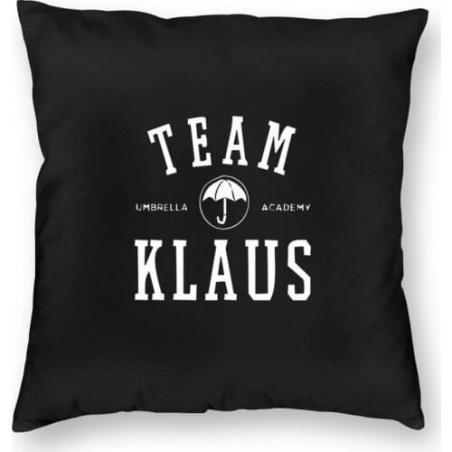 Team Klaus The Umbrella Academy Square Pillow Case Polyester Decorative Pillow Awesome Cushion Covers