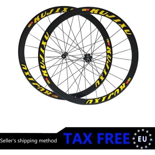 RUJIXU 700C Road Bike Wheelset Broken Wind Sealed Bearing Wheel Set V Brake 40mm Rim Ultra Light Aluminum Alloy Bicycle Wheels