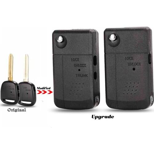 Jingyuqin Modified Remote Key Shell TOY43 Blade Side For Toyota Corolla Celica Carina Previous Estimate Harrier 1/2 Side Button