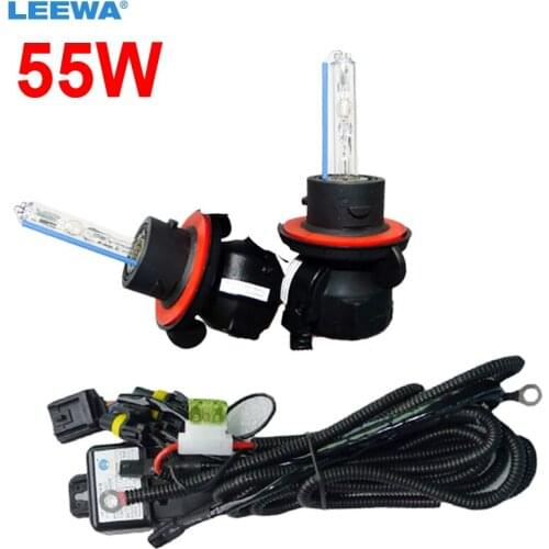 LEEWA 35W Car AC HID Bulbs Xenon Headlight Lamp H13/9008 Hi/Lo Bi-Xenon With Wire Harness #CA2226
