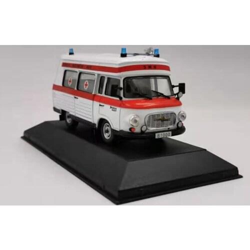 Diecast 1:43 Scale Alloy ATLAS Bakas B1000 Cartoon Image Ambulance Model Toys Adult Collection Display Decorations Boys Gifts