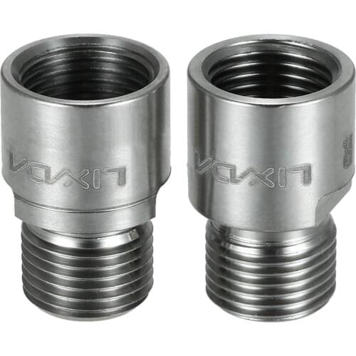 Lixada One Pair Steel or Titanium Bike Pedal Extenders Bicycle Pedal Spacers for MTB Road 9/16 Inch Pedal Adapters Spacers