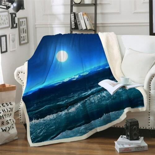 Fashion 3D Unicorn covers the living childrens printed blanket in microfiber bed with Galaxy star cover and plaid cloth