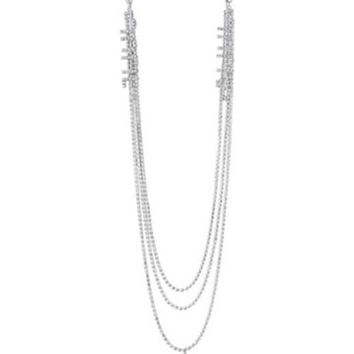 Fashion Crystals Heart Long Tassel Simulated Pearl Drop Earrings for women girl Rhinestone exquisite Chain Pendant Earrings