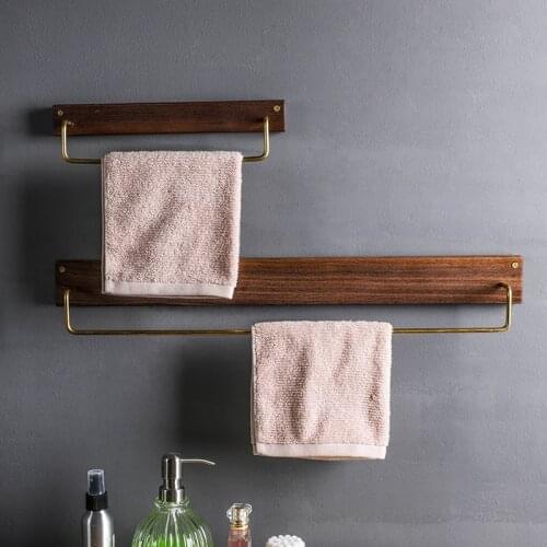 Wall Mounted wood Towel Holder Cabinet Drawer Towel Hanging Rack Storage Holder Door Hanger Kitchen Bathroom Towel Hanger
