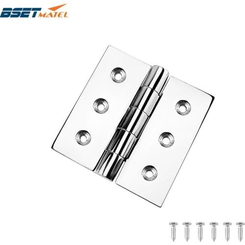 Stainless Steel 316 100*100mm cast Boat Caravan RV Deck Hinge Cupboard Cabinet Drawer Door Strap Butt Hinge Furniture Hardware