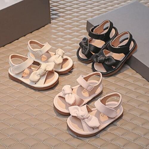 Girls Sandals Classic Sweet Princess Children Beach Shoes 2021 Summer High Quality Soft Children Kindergarten Sandals Bow-knot