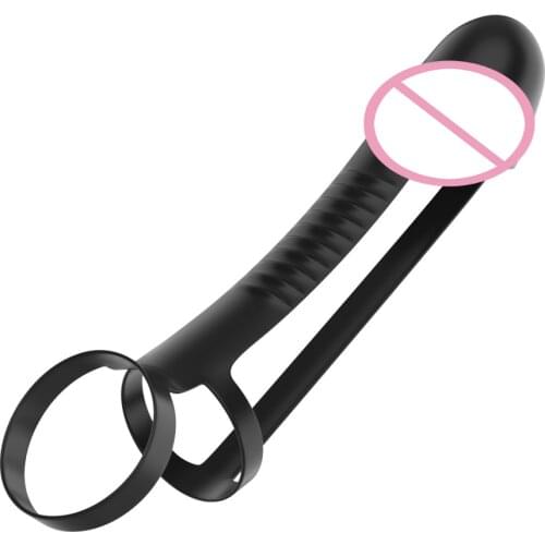 Silicone Penis Sleeve Delayed Ejaculation Extender Condom Sex Toys For Men Penis Enlargement Reusable Cock Ring
