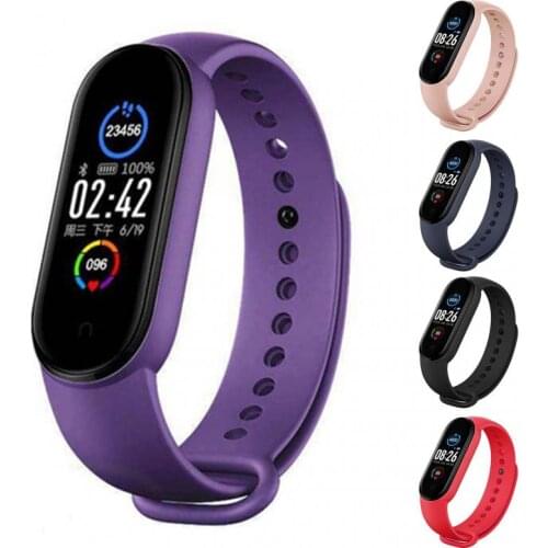 Sport Smartband M4/M5 Smart Bracelets Tracker Pedometer Heart Rate Blood Pressure Monitor Bluetooth Fitness Bracelets Men Women