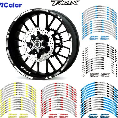 T-MAX Motorcycles Reflective sticker For Yamaha TMAX motorcycles wheel stickers Reflective Rim moto Stripe Tape