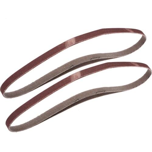 Uxcell 4pcs 3/8-inch X 21-inch(9mm X 533mm) Sanding Belt 180 Grit Aluminum Oxide to wood, plastic, fiberglass metals etc