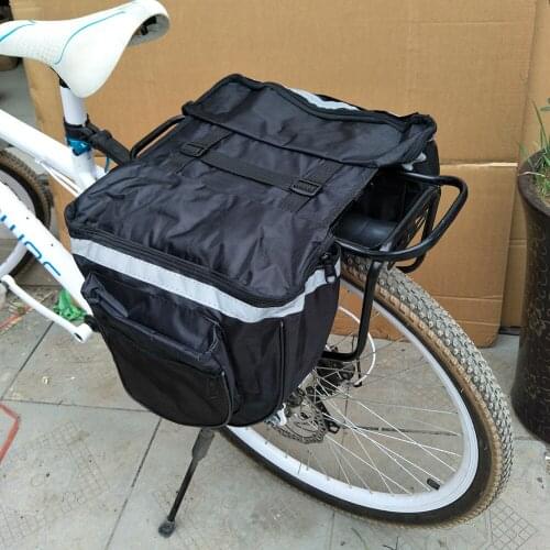 25L Bicycle Rear Rack Storage Bags with Reflective Strip Mountain Bike Backseat Pannier Bags Organizer Riding Equipment