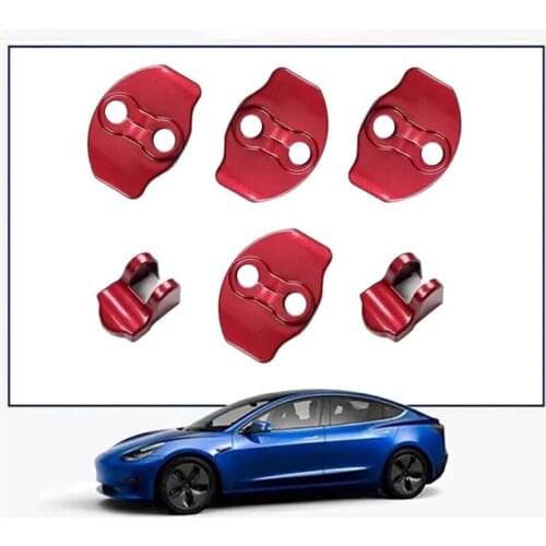 For Tesla Model 3 Door Lock Cover Protector Latches Door Stopper Covers Set of 6 Interior Accessories