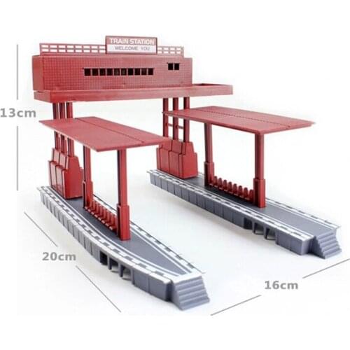 D511 train station suitable for electric rail train toys general track scene accessories Childrens puzzle track game toy
