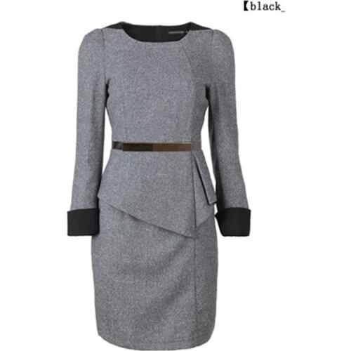 2021 Women Formal Knee Length Plus Size Wear to Work Neck Wear to Work Business Office Bodycon Elegant Pencil Dress 6XL