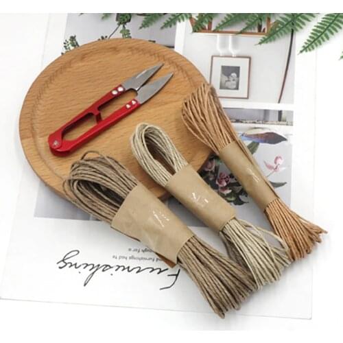 10M High Elastic Round Elastic Band Natural Jute Linen Linen Wedding Gift Wrapping Rope Line DIY Scrapbook Flower Shop Craft