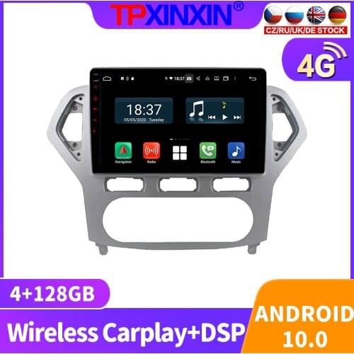 128GB Android 10 For Ford Mondeo Car Radio Multimedia Video Player Navigation Stereo GPS Accessories Auto 2din DVD
