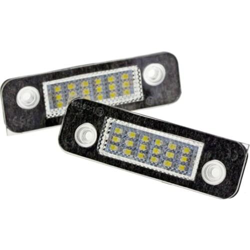 2Pcs 12V 18 LED Car License Plate Light White Number Plate Lamps Light SMD For Ford Fusion for Mondeo/MK2 for Fiesta MK5 F19A