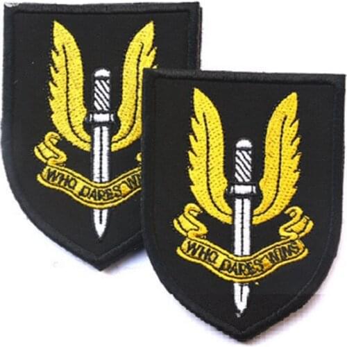 3D Embroidery Patches Loop And Hook British SAS Exquisite Patches Embroidery Armband Magic Stickers Cloth Patch