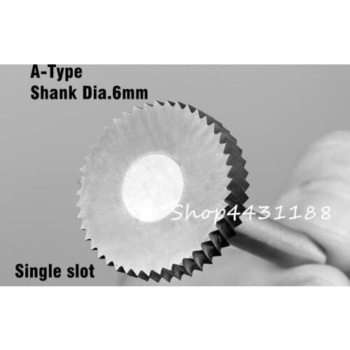 A-type Shank Dia.6mm Multisize Disc Grinding Head Carbide Rotary Boring Cutter Wood Carving Tool Hard Alloy Steel