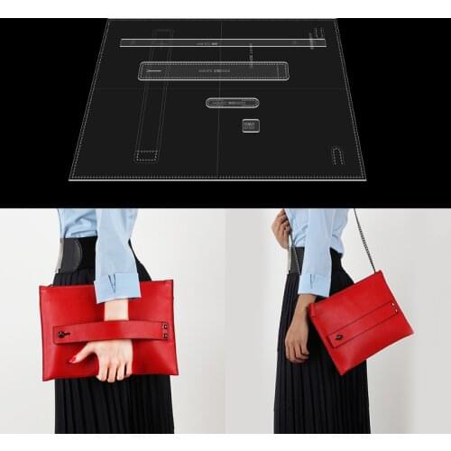 1Set DIY Acrylic Template New Fashion Crossbody Bag Womens Shoulder Bag Leather Craft Pattern DIY Stencil Sewing Pattern