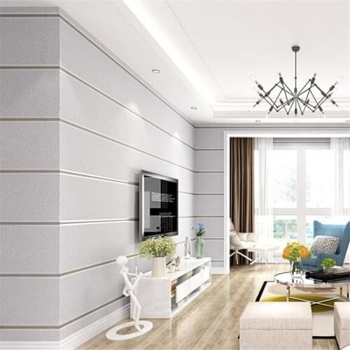 Beibehang Simple modern striped wallpaper marble washable 3d fine leather pattern nonwoven wallpaper living room papel de parede