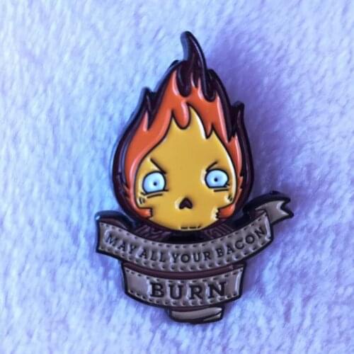 Calcifer enamel pin Studio Ghibli brooch