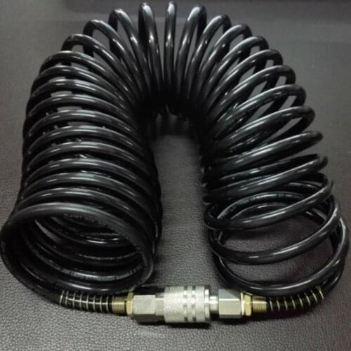 7.5M/25FT Air Hose Fittings Recoil Pneumatic Airline Compressor 200 PSI Quick Coupler AUG889