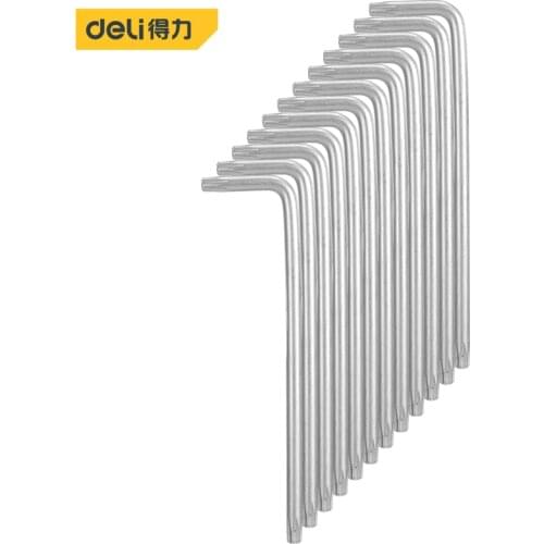 Deli L-Type Double End Allen Hex Key Hexagon Wrench Set T20 Torx Head Spanner Hexagonal Hand Tool Flower Head Wrench Screwdriver