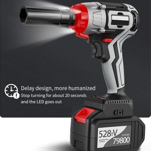 Electric Wrench Large Torque Lithium Impact Plate Hand Shelf Tool Electric Tool Screw Nut Powerful Heavy Duty Auto Repair