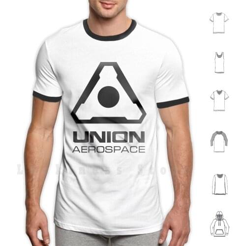 Union Aerospace - Black Insignia T Shirt Print For Men Cotton New Cool Tee Doom Doom Eternal Uac Doomguy Doom Doom Guy