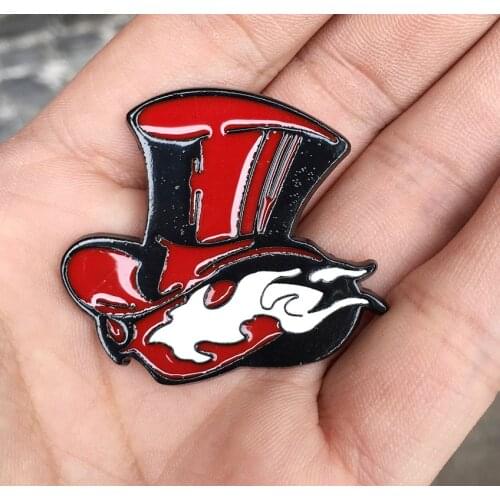 Game P5 Persona 5 Akira Kurusu Brooch Pin Metal Badge Hat Clothes Pendant Cosplay Accessories Otaku Gift