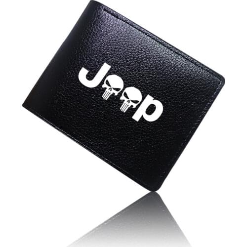 Car leather wallet Card package for jeep compass wrangler jk grand cherokee patriot renegade accessories SRT