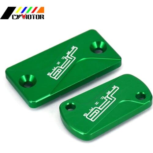 CNC Motorcycle Front Rear Brake Fluid Reservoir Cap Cover For KAWASAKI KX125 KX250 KX250F KX450F KLX450R KX KLX 125 250 450 F R