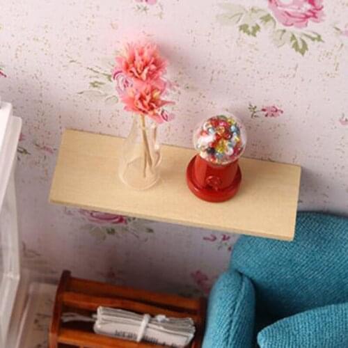 1:12 Doll House Wall Shelf Miniature Bathroom Accessory Mini Accessories For Dollhouse Wooden Wall Shelf