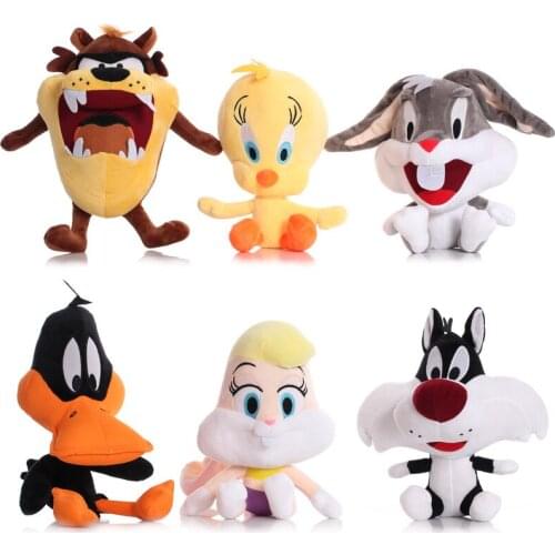 25cm Hot Sale Duck Rabbit Plush Toys Kawaii Cartoon Animal Soft Cute PP Cotton Pirate Cat Stuffed Doll For Kids Birthday Gifts