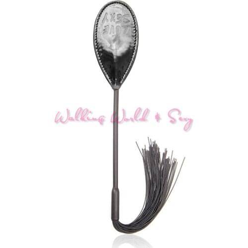 Love Sexy Leather Paddle Fetish Ass Spanking Hand Paddle With Silicone Tail Spanking Whip Flirt Adult Game Sex Toys For Couples