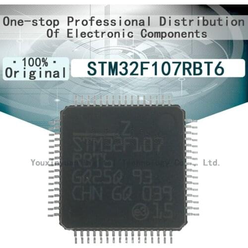 5/Pcs STM32F107RBT6 New Original SMD LQFP-64 32-bit ARM Microcontroller IC MCU Chip 72MHz 128KB（128K x 8）Flash memory