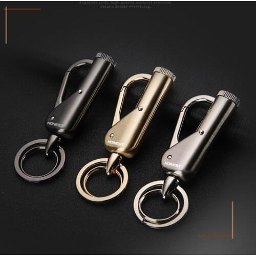 Multi-function LED Light Keychain Metal Car Accessories for Peugeot 307 407 3008 Lexus GS300 Is200 IS250 Key Ring Car Key Holder