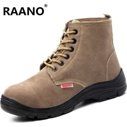 Mens Steel Toe Work Safety Shoes Breathable Anti-smashing Anti-puncture Anti-static Protective Boots Electrician Insulated Ankle