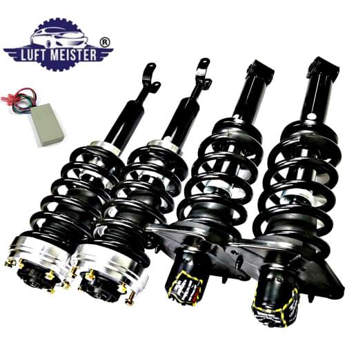 5pcs Fit for Audi A6 C5 4B Allroad, Quattro 1999-2006 Coil Spring Conversion Kit with EBM Air Suspension Struts Replacement
