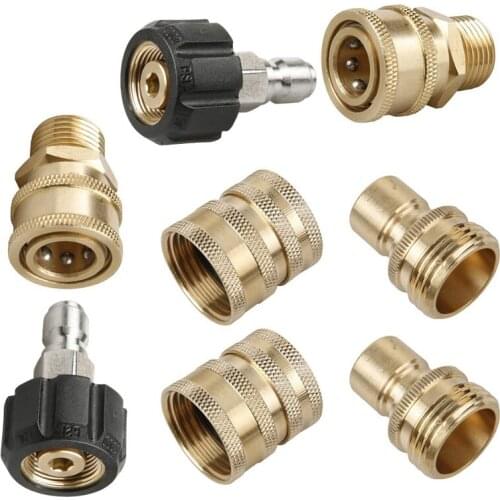 Pressure Washer Adapter Set,Quick Disconnect Kit, M22 Swivel To 3/8 inch Quick Connect, 3/4 inch To Quick Release, 8-Pack