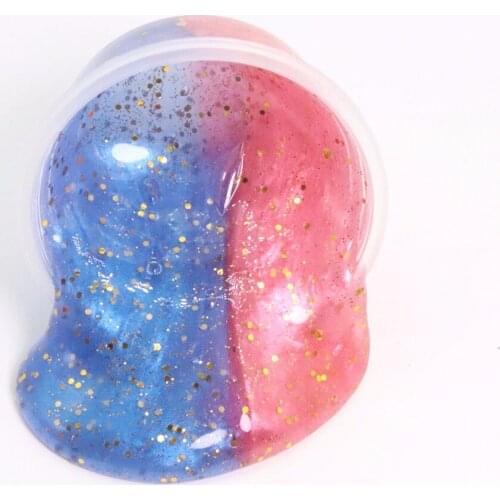 New Jelly Crystal Mud Topping Sliced Light Plasticine Two Mucus Mixed Color Matching Air Plasticine To Send Children Gifts 60ml