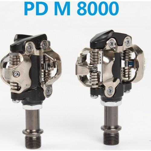 Bicycle accessories PD-M8000 M8020 Self-locking SPD MTB pedal Bicycle racing mountain bike parts lock pedal with buckle