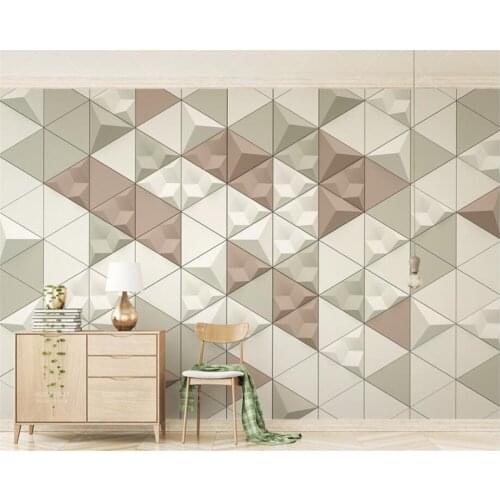Beibehang Custom Photo Wallpaper 3D Geometric Triangle Mosaic TV Background Wall wallpapers for living room papel pintado pared