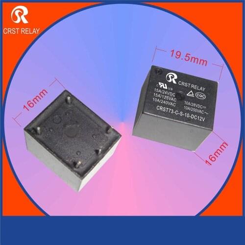 Crst73 relay 12V 5-pin yl-303 jqc-3f jh3001rw-sh BTR hls8 SRD