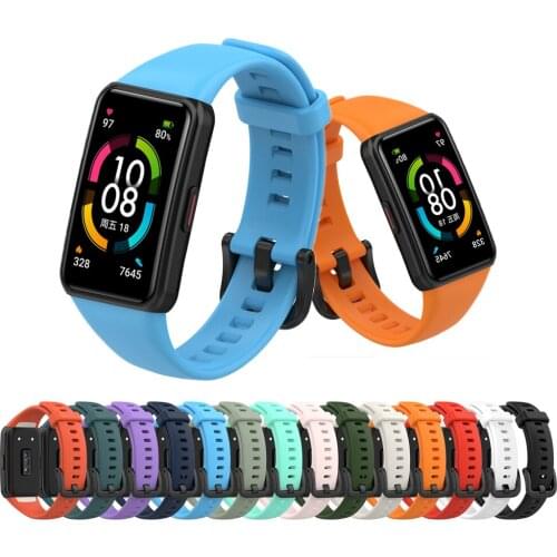Silicone Watch Strap For Huawei Honor Band 6 Wristbands Accessories Replacement Sport Strap For Huawei Band 6 Honor 6 Bracelet